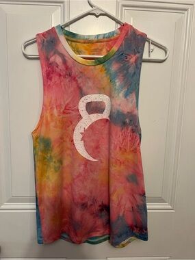 Zyia Active Hendrix Kettle Moon tie-dye tank top Pink, Yellow, Blue Size Small